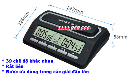 Đồng hồ chơi cờ PS-393 đầy đủ 39 chế độ chỉnh thời gian